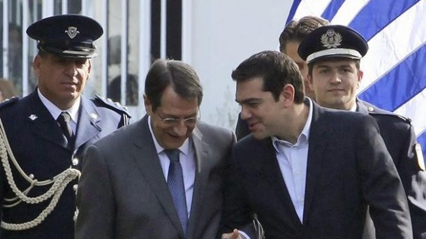 Nikos Anastasiadis eta Alexis Tsipras, Zipren. Irudia: EFE