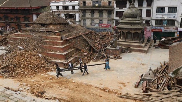 Katmandu (Nepal) edificio destruido terremoto lurrikara. EFE