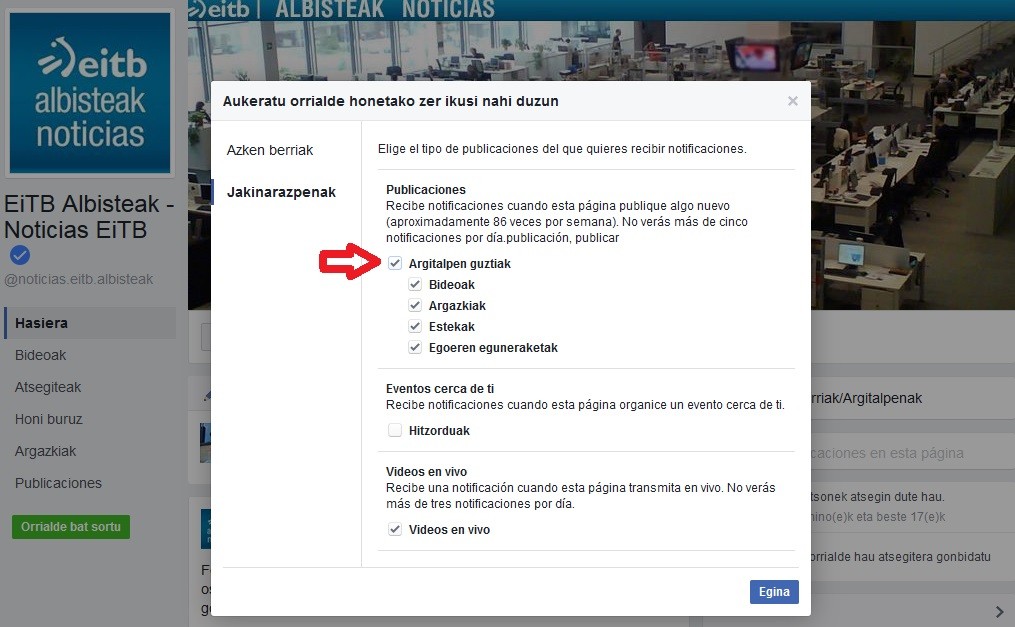 Facebook algoritmo aldaketa (3. argazkia) Facebook algoritmo aldaketa (3. argazkia)