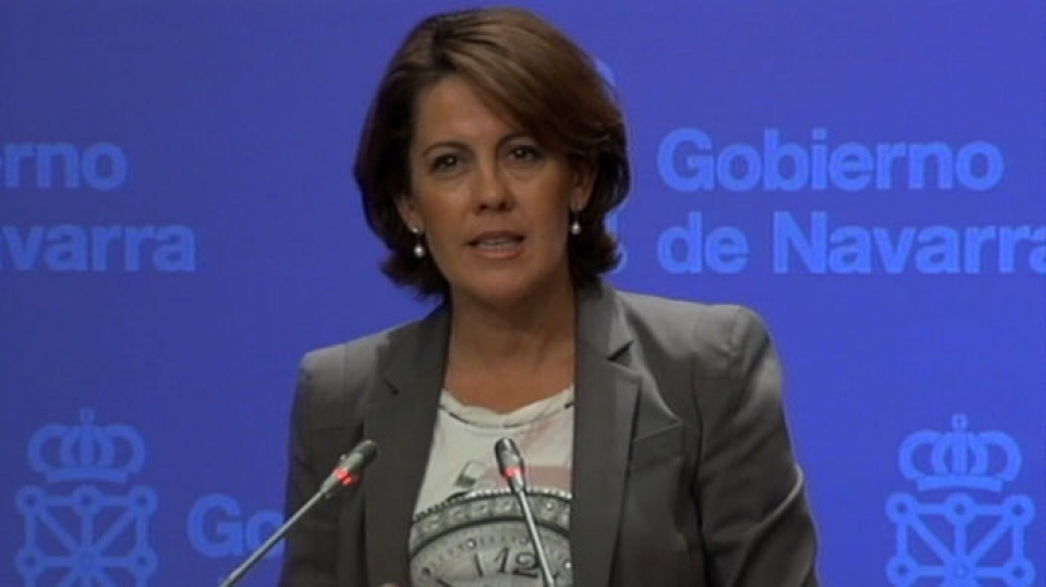 Yolanda Barcina Nafarroako Gobernuko presidentea, artxiboko irudian.