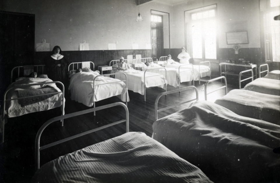 Los niños tampoco se salvaron del bombardeo tal y como se puede comprobar en la imagen tomada en el Hospital. Foto: Museo de la Paz de Gernika