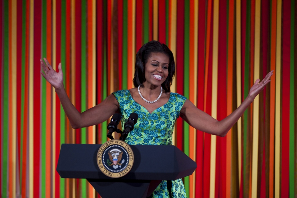 Michelle Obama hauteskunde-kanpainaren ekitaldi batean. Argazkia: EFE