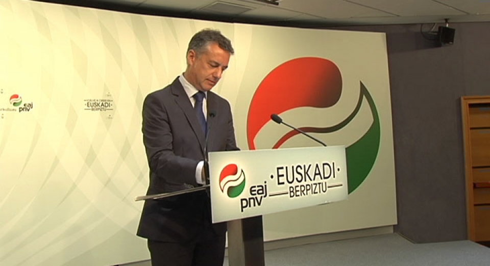 El presidente del EBB del PNV y candidato a lehendakari, Iñigo Urkullu.