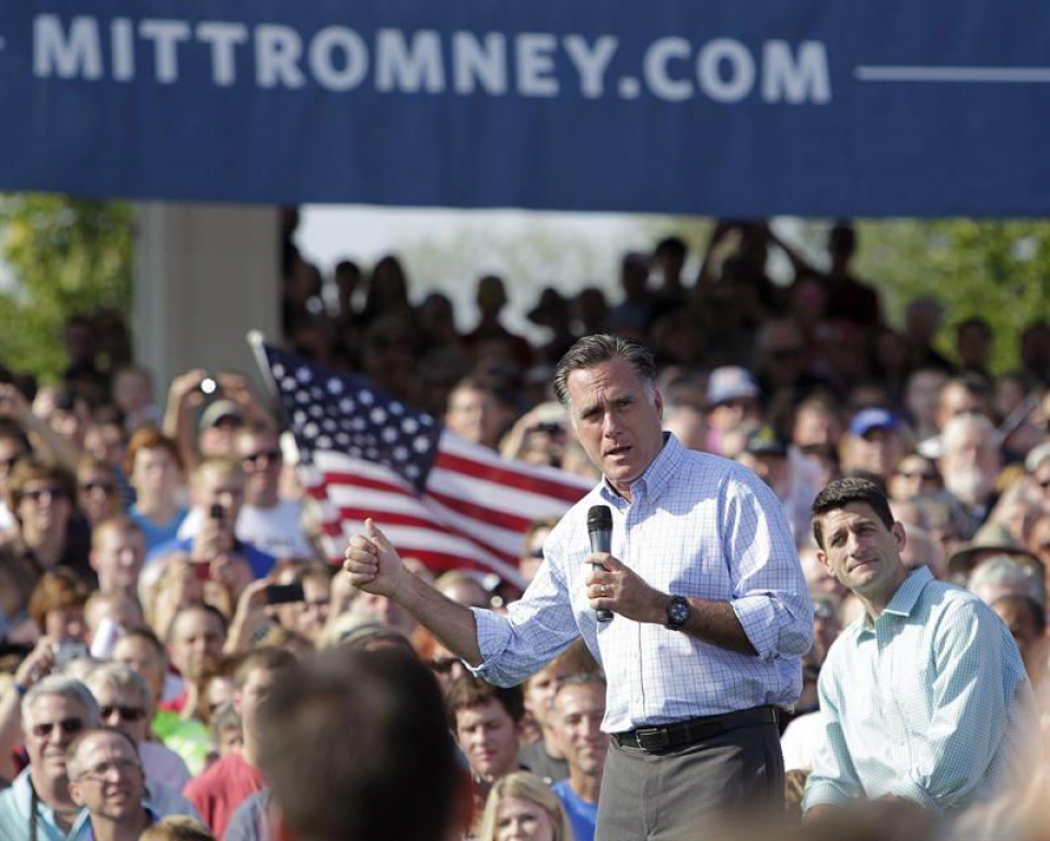 Mitt Romney, hauteskunde kanpainaren ekitaldi batean. Argazkia: EFE