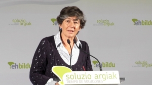La candidata a lehendakari de EH Bildu, Laura Mintegi.
