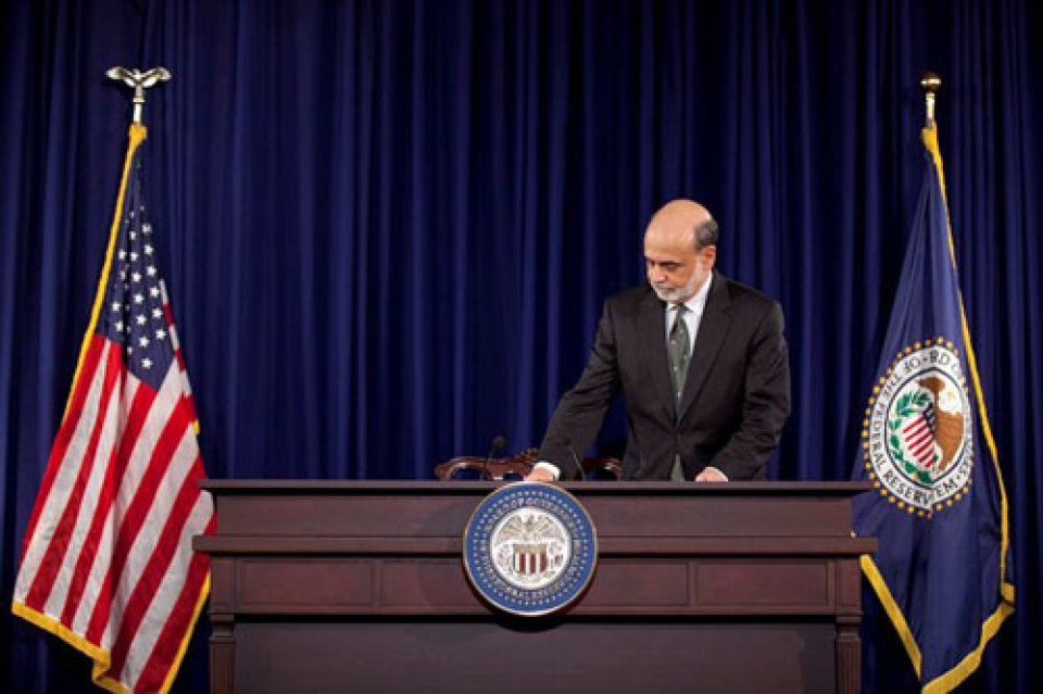 El presidente de la Reserva Federal de EE.UU., Ben Bernanke.