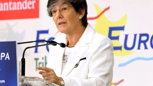 La candidata de EH Bildu a lehendakari, Laura Mintegi.