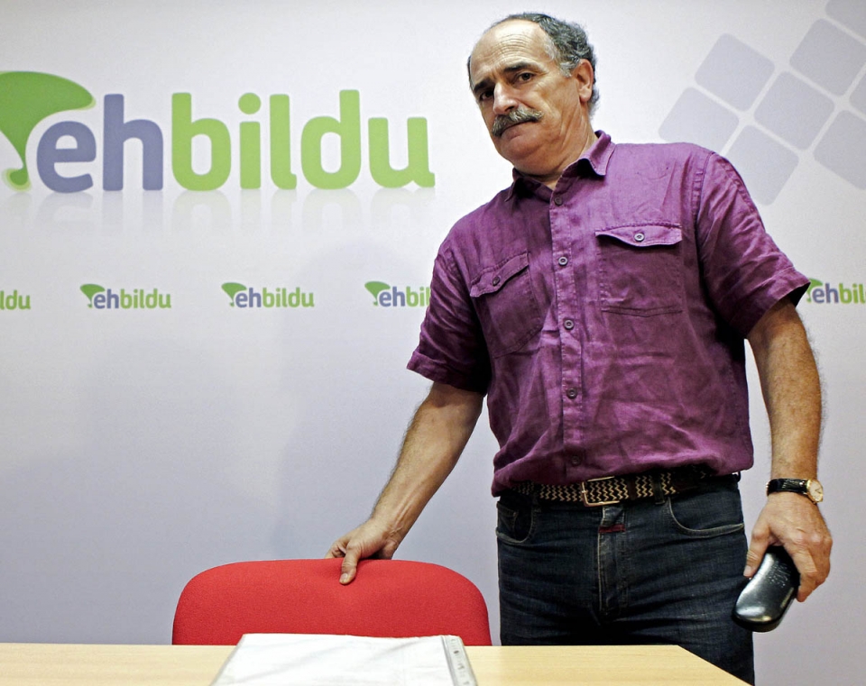El cabeza de lista de EH Bildu en Gipuzkoa, Xabier Isasi.