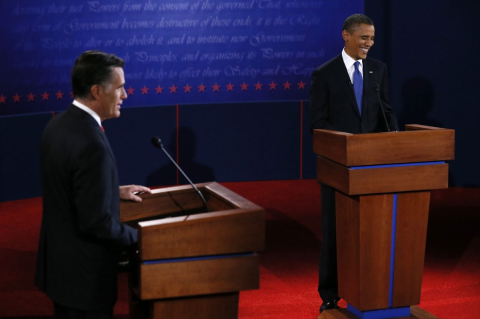 Mitt Romney eta Barack Obama, lehen eztabaidan. EFE