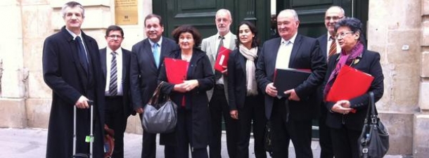 Des élus basques chez Marylise Lebranchu. Photo: Xabier Madariaga