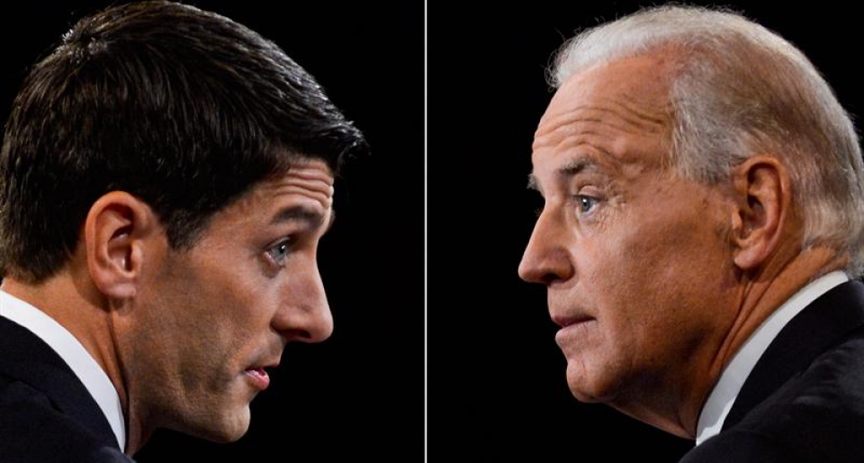 El republicano Paul Ryan y el democrata Joe Biden.