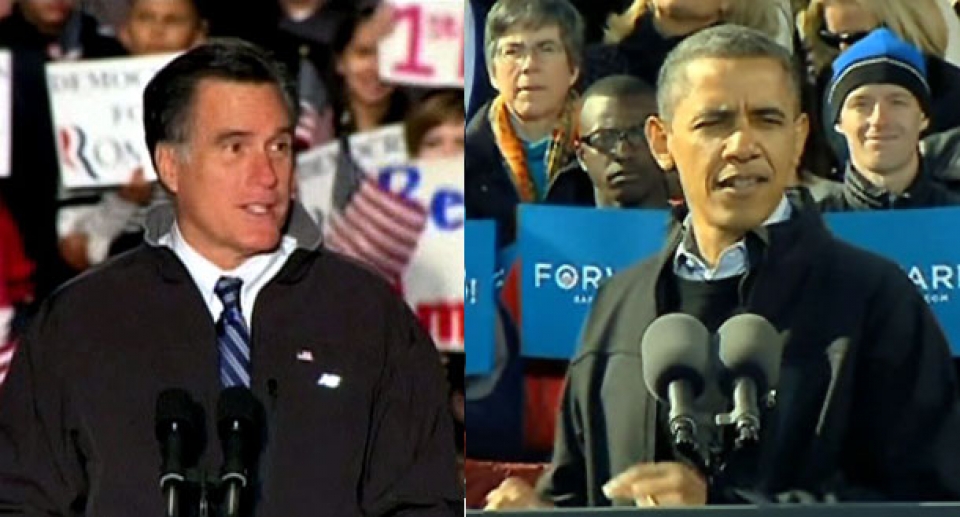 Obama y Romney llegan muy igualados a las urnas
