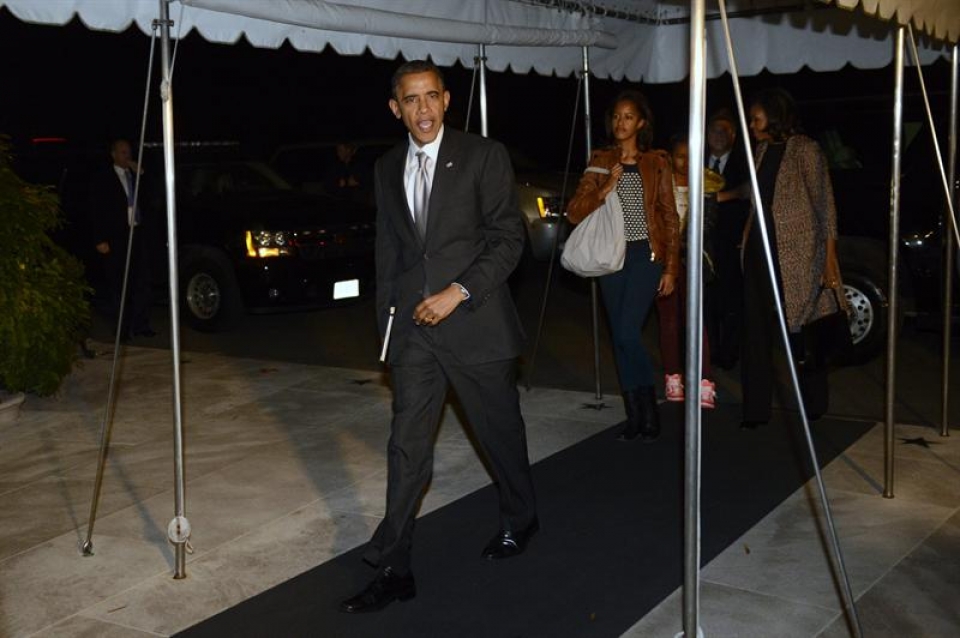 Barack Obama regresa a la Casa Blanca. EFE