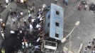 Istilu larriak Kairon (Egipto) Mursiren jarraitzaileen kanpamentuetako bat desegiterako orduan. Argazkia: EFE