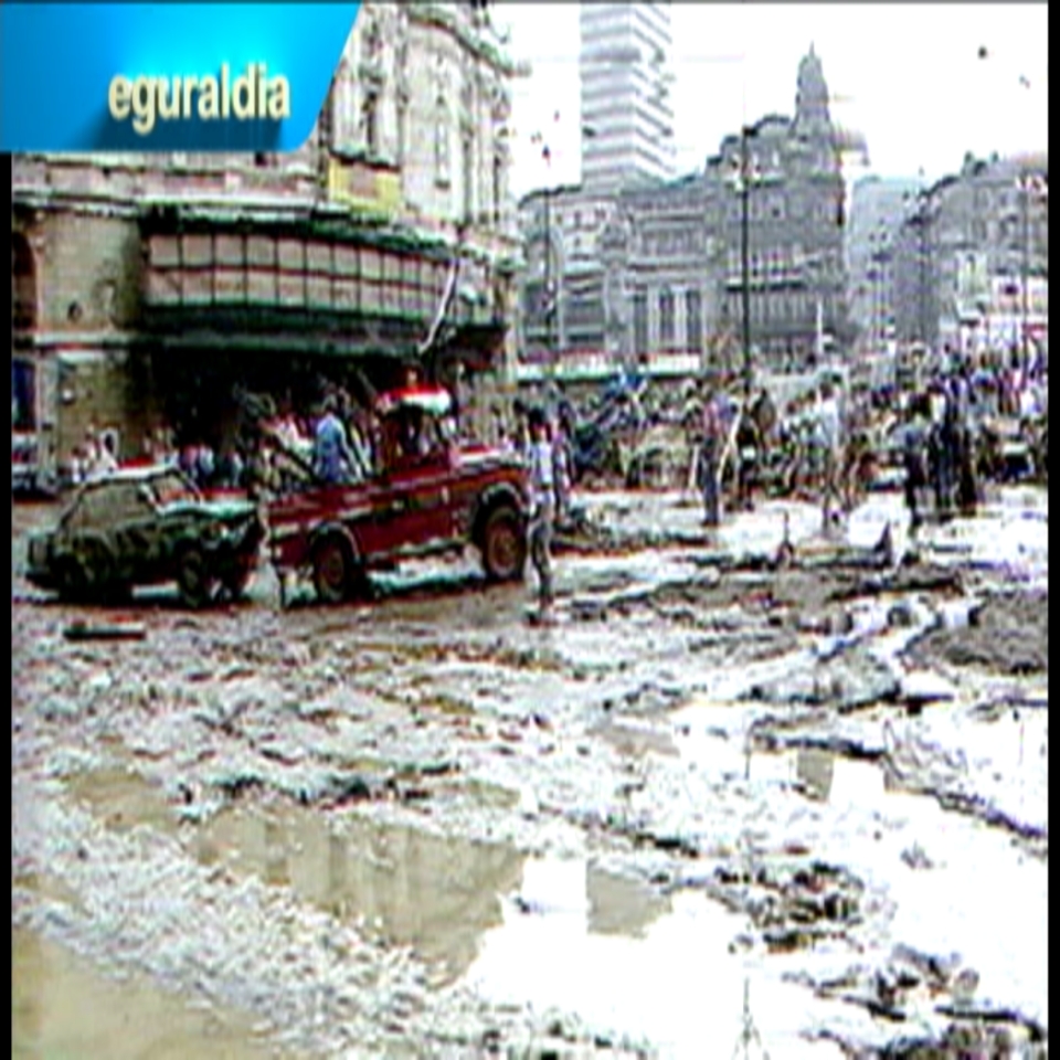 Así afectaron a Bilbao las inundaciones de 1983