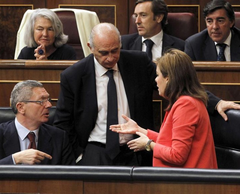 Zenbait ministro, Kongresuko saioan. EFE