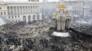 Graves enfrentamientos en Kiev. Foto: EFE
