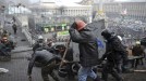 Graves enfrentamientos en Kiev. Foto: EFE