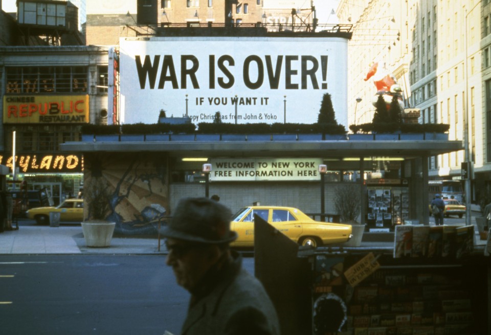 'War Is Over!'. Yoko Ono.
