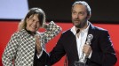 El realizador francés Cédric Kahn agradece el Premio Especial del Jurado, por su película "Vie sauvage". EFE.