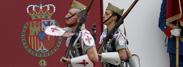 Día de la Hispanidad, desfile militar, legionarios, cabra. EFE