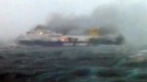 Incendio a bordo del 'Norman Atlantic'. Foto: EFE.