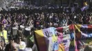 Hainbat emakumek protesta egin dute Madrilen. Argazkia: EFE