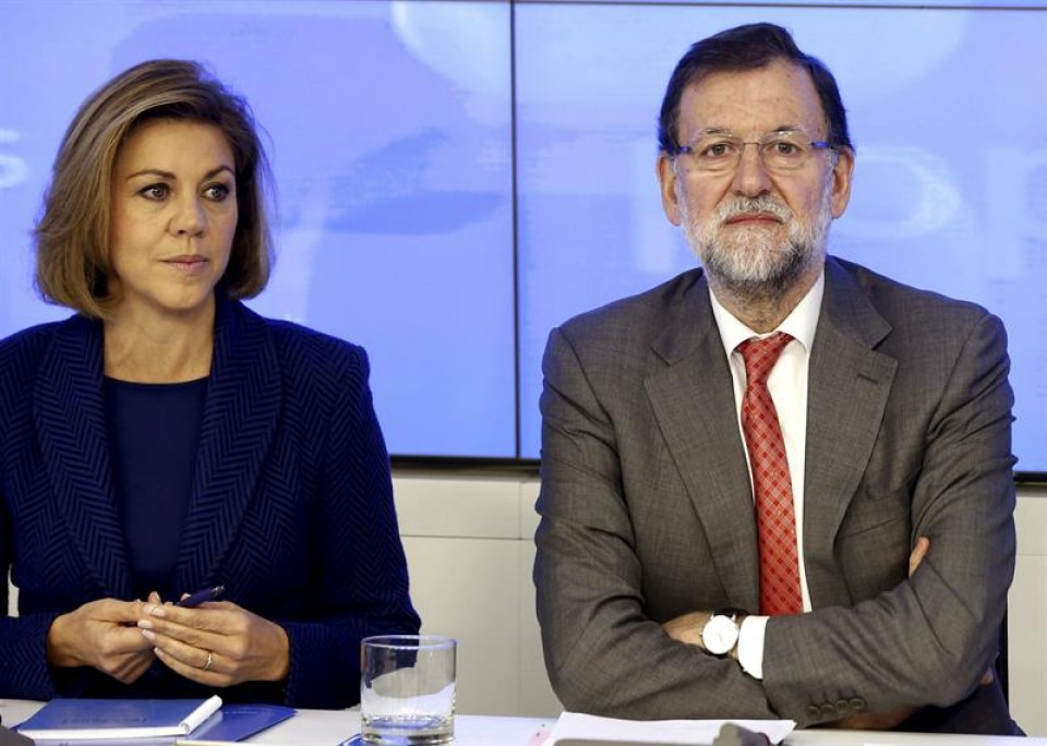Cospedal y Rajoy tras las elecciones municipales y autonómicas