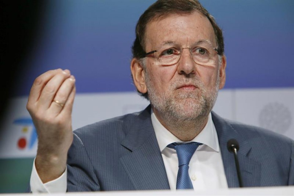 Rajoy, durante la comparecencia. Foto: EFE