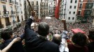 Concentración en Iruñea a favor del nuevo alcalde. Foto: EFE