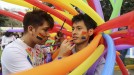 Manifestación del Orgullo Gay en Perú. Foto: EFE