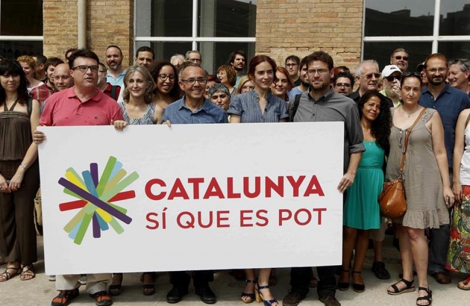 'Catalunya sí que es pot' hautagaitza aurkeztu dute. Argazkia: EFE