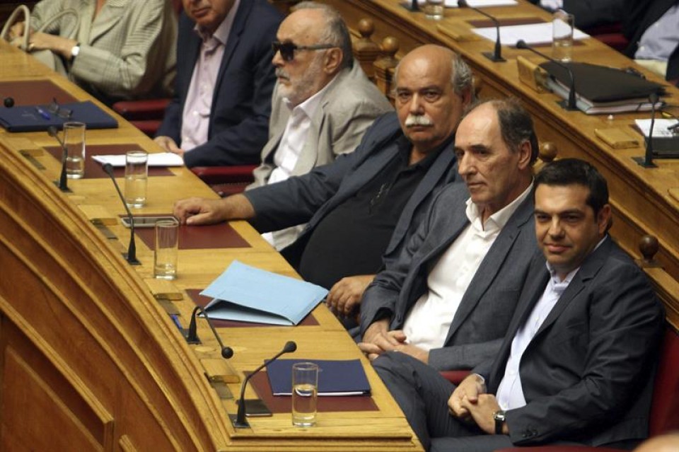 Alexis Tsipras Greziako lehen ministroa Atenaseko Parlamentuan. Argazkia: EFE