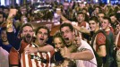 Mucha alegría y emoción por las calles de Bilbao tras la victoria del Athletic. Foto: EFE