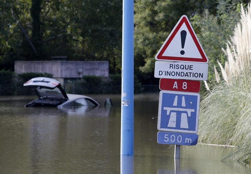 Inundaciones en Francia. Foto: EFE.