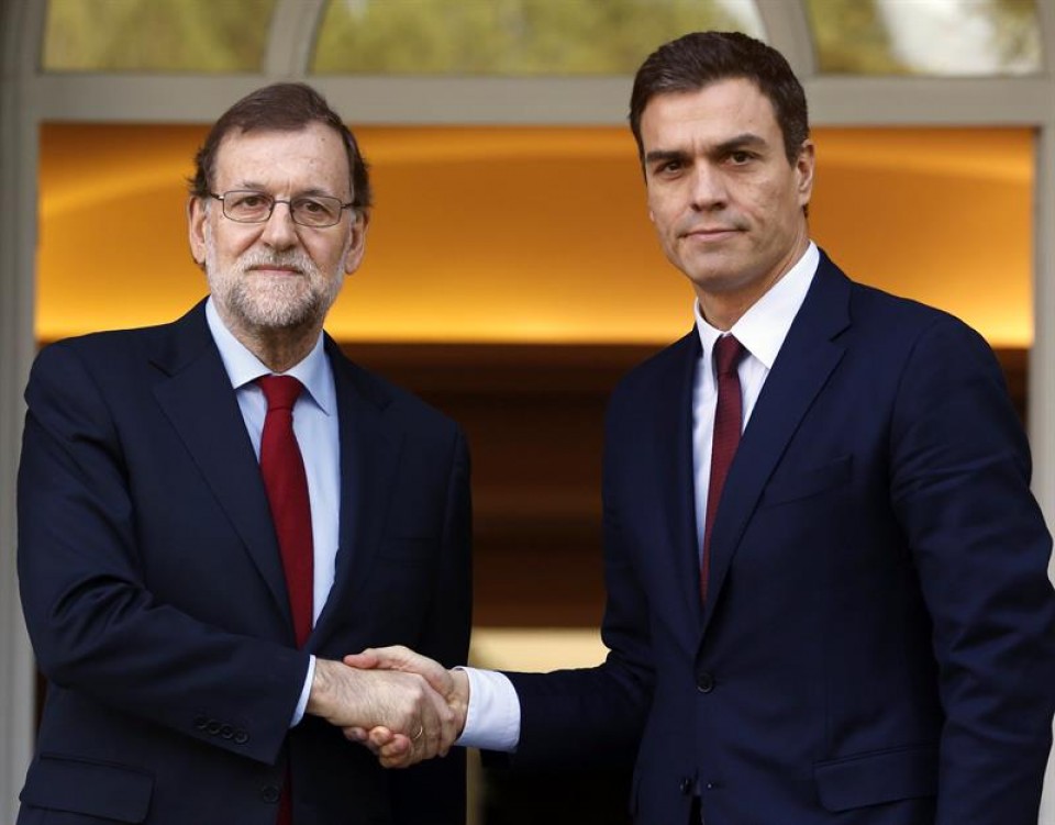 Sanchez eta Rajoy, gaur. EFE. 