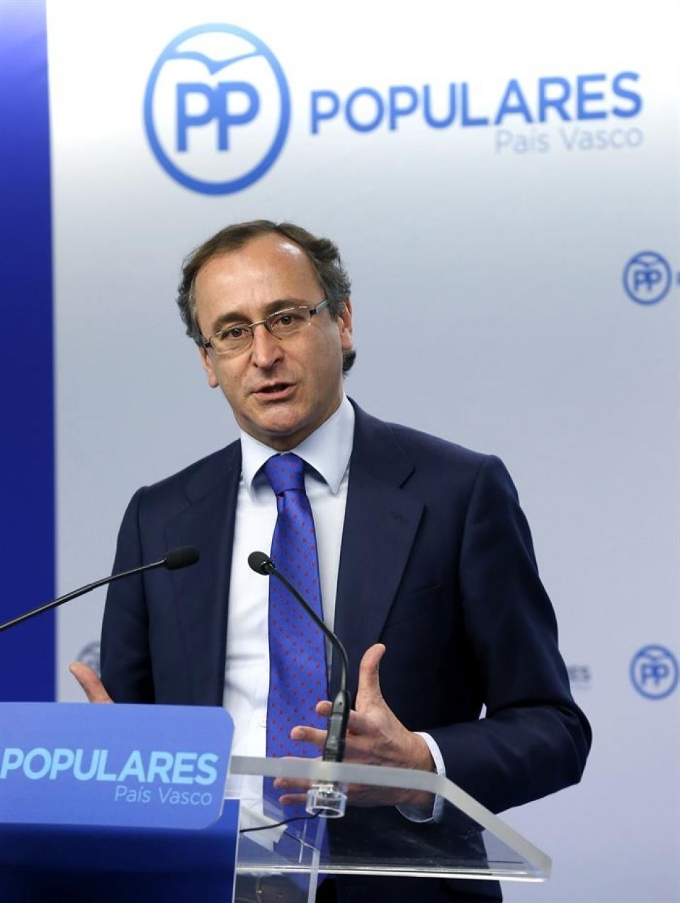 El candidato a lehendakari y presidente del PP vasco, Alfonso Alonso. Imagen de archivo: EFE