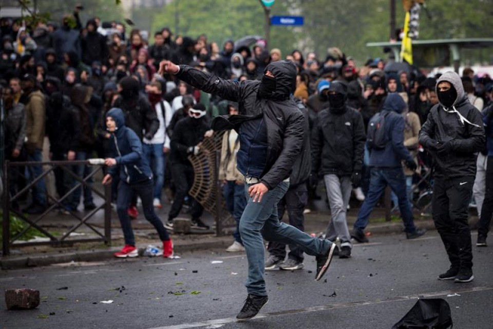 Protesta bat Frantziako lan erreformaren aurka. EFE