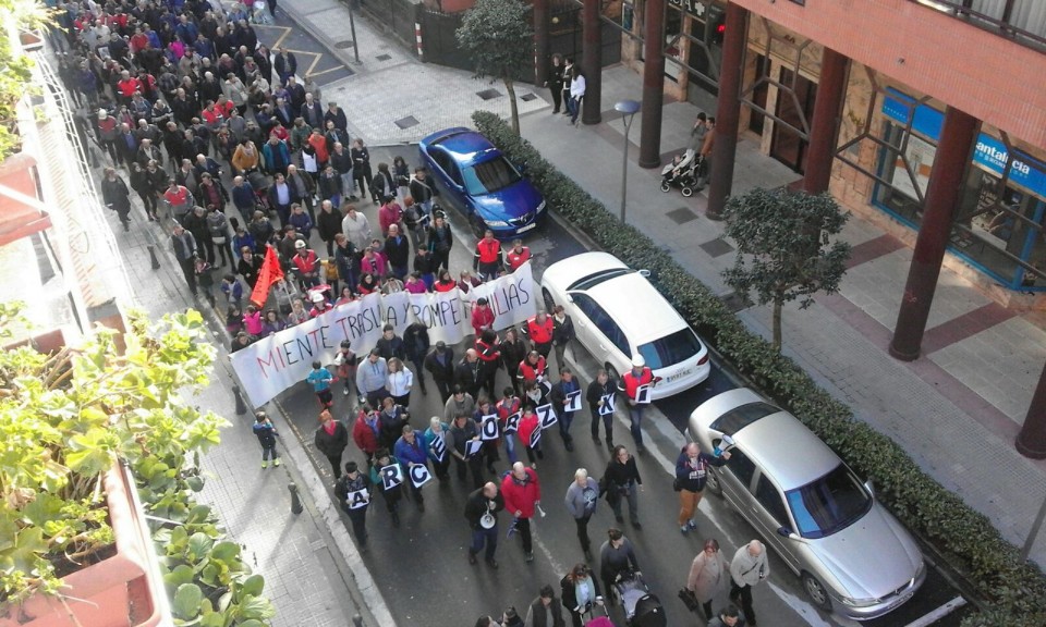 Manifestación de los trabajadores de Arcelor Zumarraga. Foto: eitb.eus
