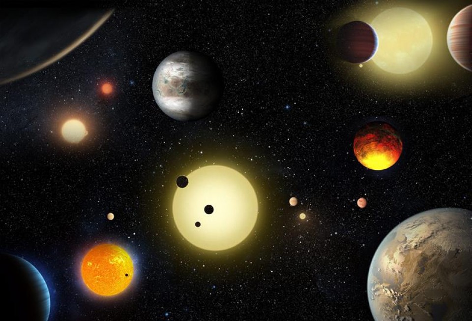 Planetas descubiertos por el telescopio espacial de la NASA Kepler. Imagen: EFE