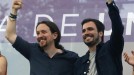 Pablo Iglesias eta Alberto Garzon (Unidos Podemos). EFE