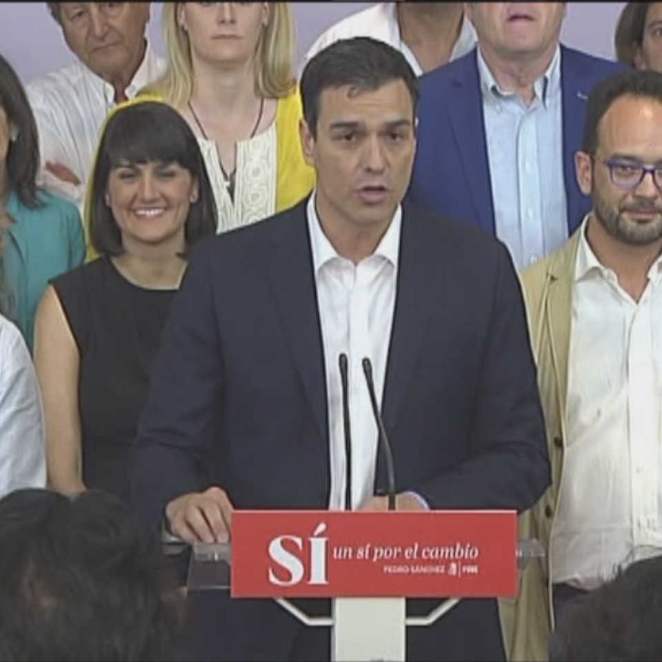 El candidato del PSOE, Pedro Sánchez. EiTB