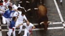 Quinto encierro de San Fermín con toros de Jandilla. Foto: EFE.