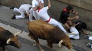 Quinto encierro de San Fermín con toros de Jandilla. Foto: EFE.
