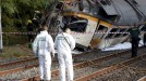 Accidente de tren en O Porriño. Foto: EFE.