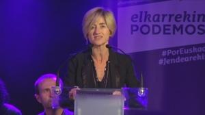Acto de fin de campaña de Elkarrekin Podemos en Zarautz