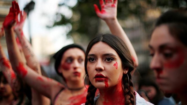 Chile. Violencia machista protestak. Ni una menos. EFE