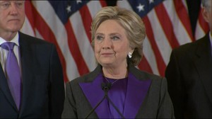 Hillary Clinton, durante su comparecencia tras perder las elecciones de EE. UU. EiTB