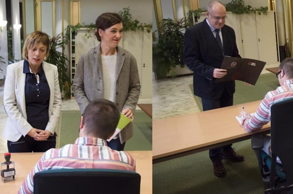 Egibar presenta la candidatura de Urkullu; Larrión y Agirre, la de Iriarte. EiTB