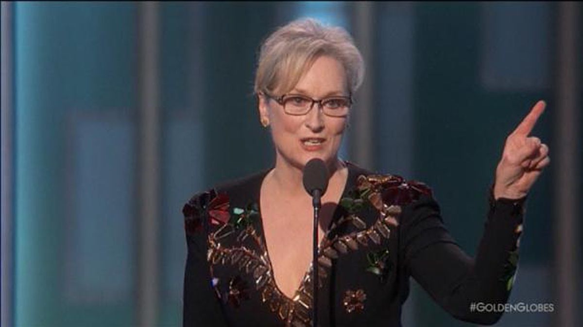 Discurso de Meryl Streep en la Gala de los Globos de Oro 2017. Foto: EiTB